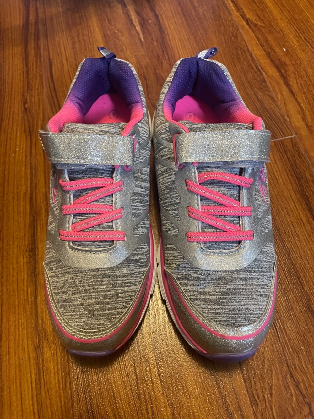 Avia Gray Sneakers with Pink and Purple Details